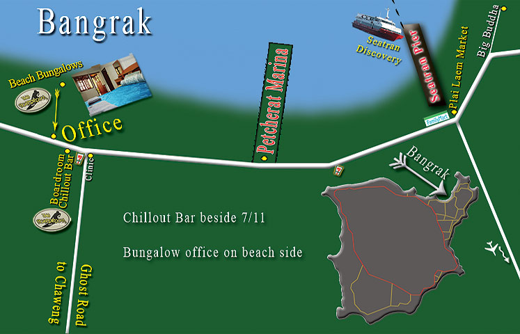 Map to Boardroom Bungalows